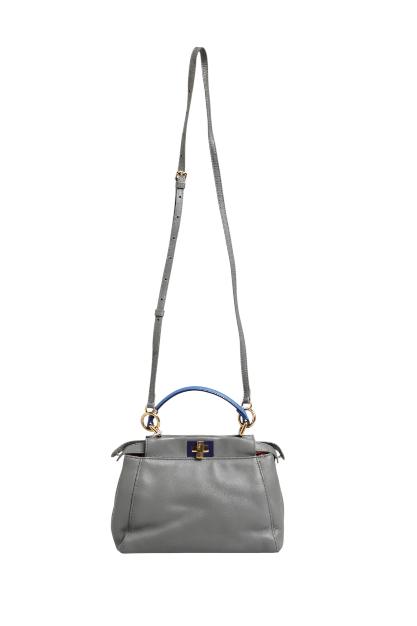Fendi Mini Peekaboo Blue Grey | Regal Royce