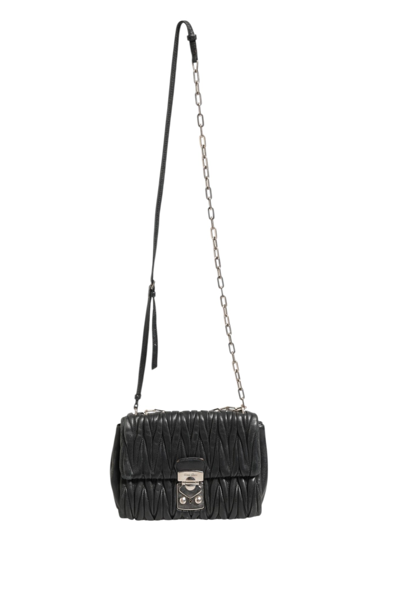Miu Miu Confidential Matelasse Leather Flap Shoulder Bag | Regal Royce