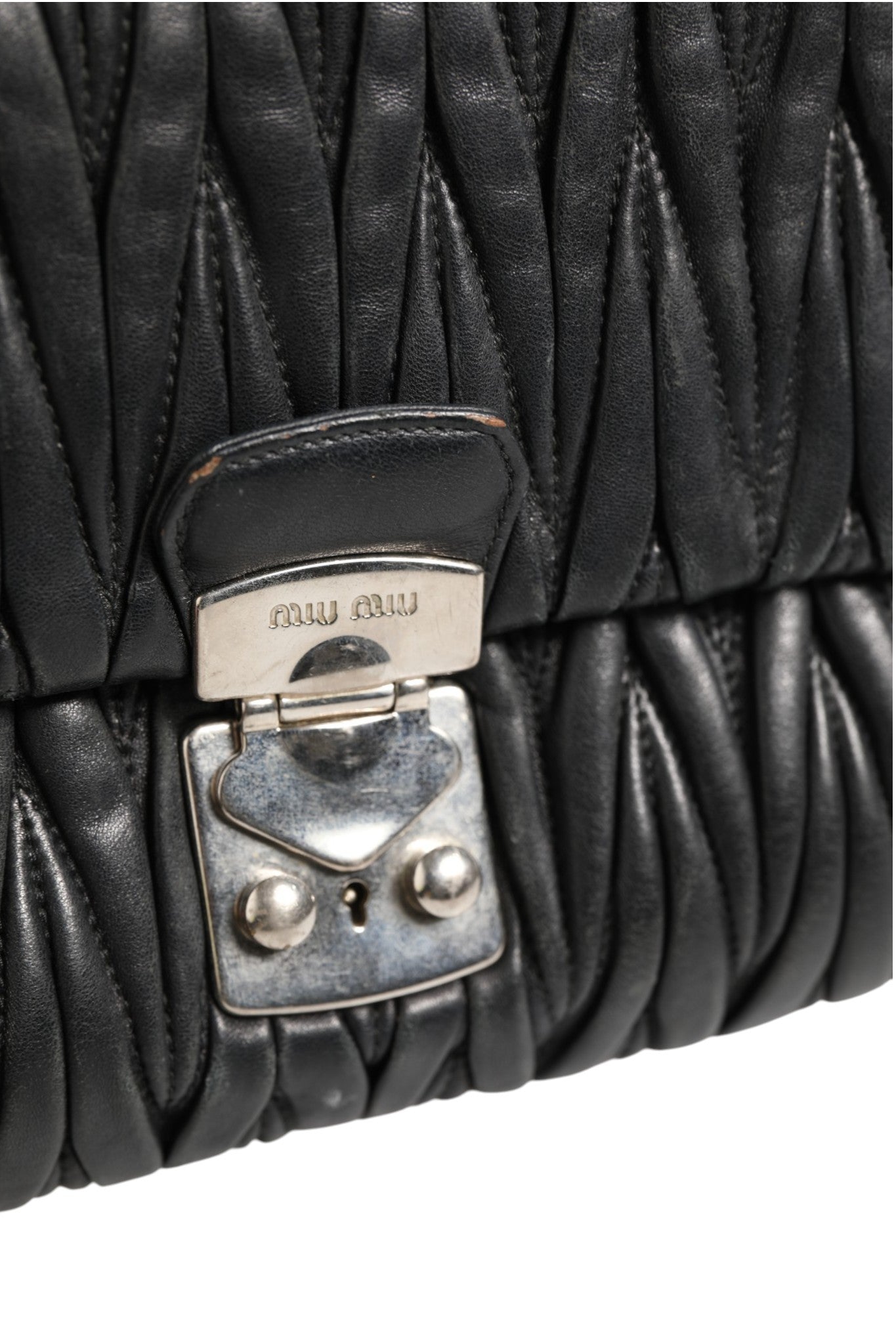 Miu Miu Confidential Matelasse Leather Flap Shoulder Bag | Regal Royce