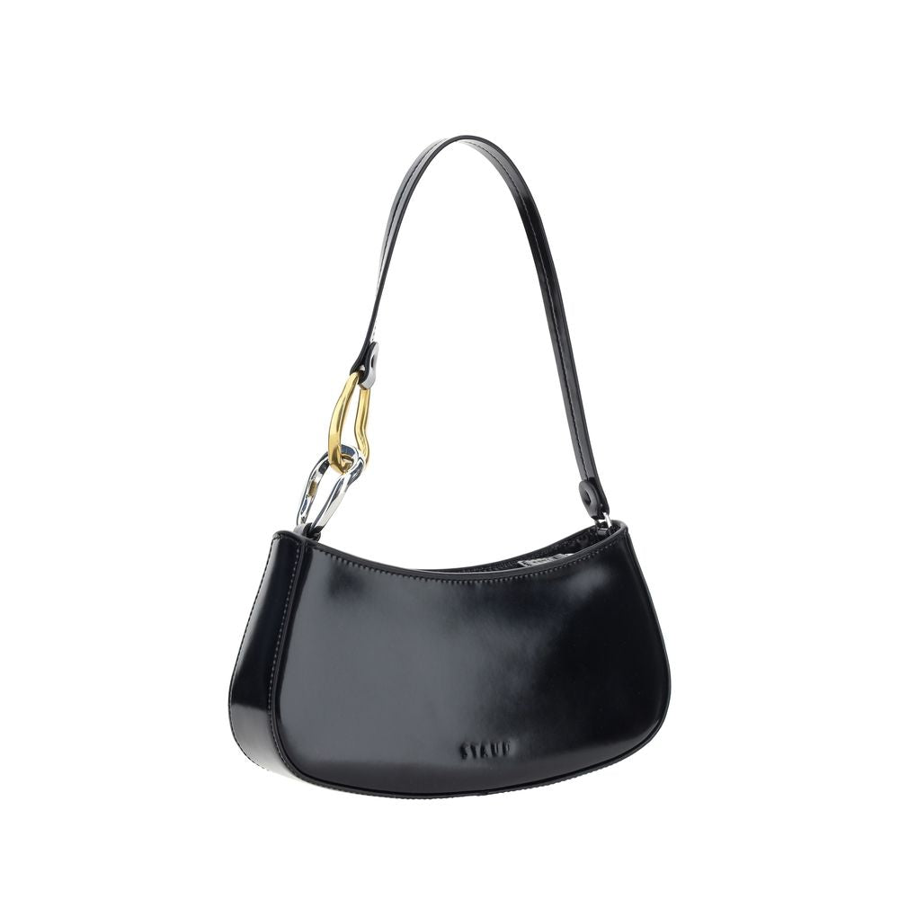 Staud Black Calf Leather Bos Taurus Shoulder Bag | Regal Royce