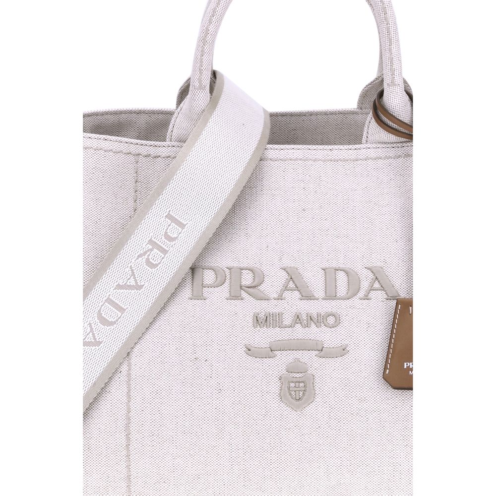 Prada Beige Cotton Shoulder Bag | Regal Royce