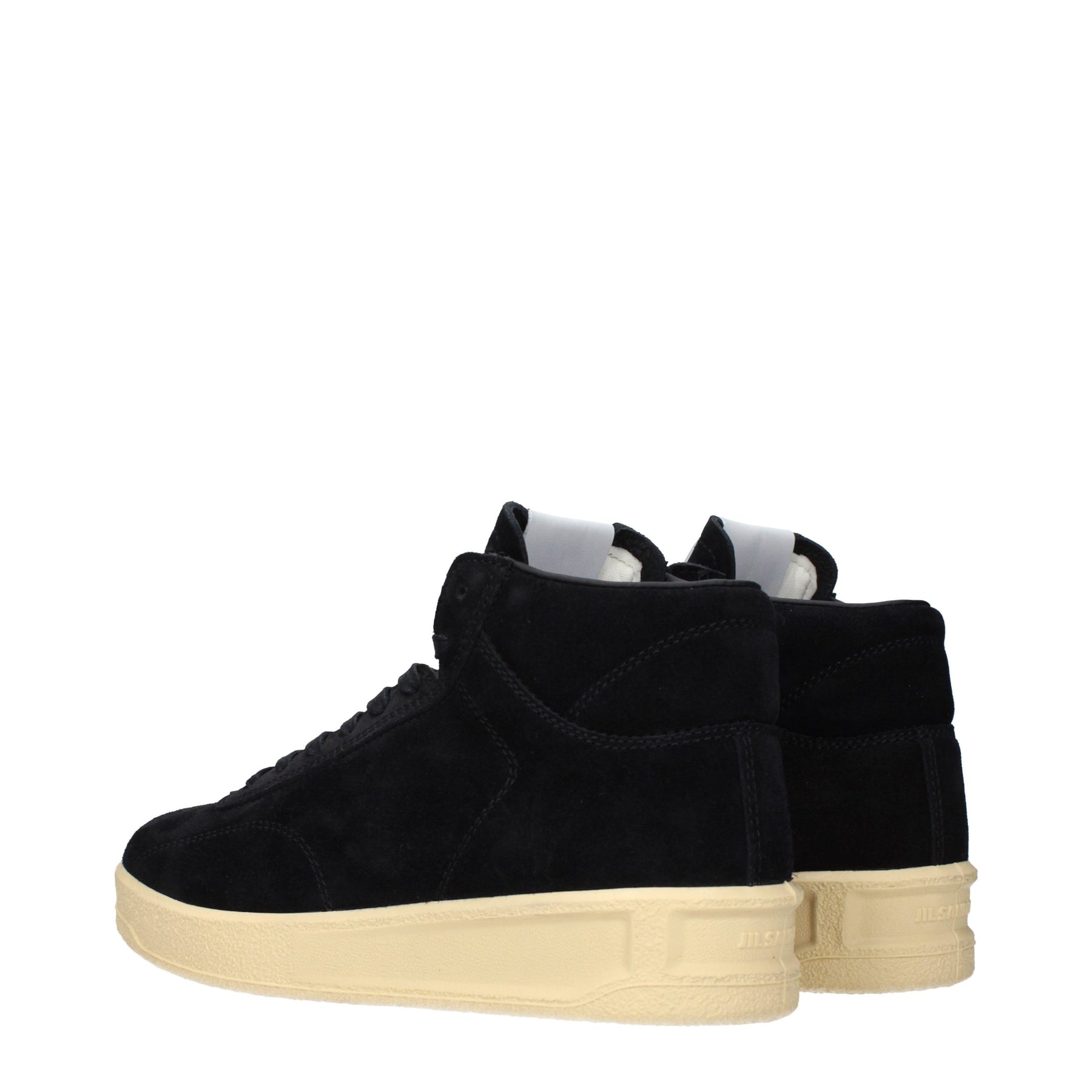 Jil Sander Black Leather High Top Sneakers | Regal Royce