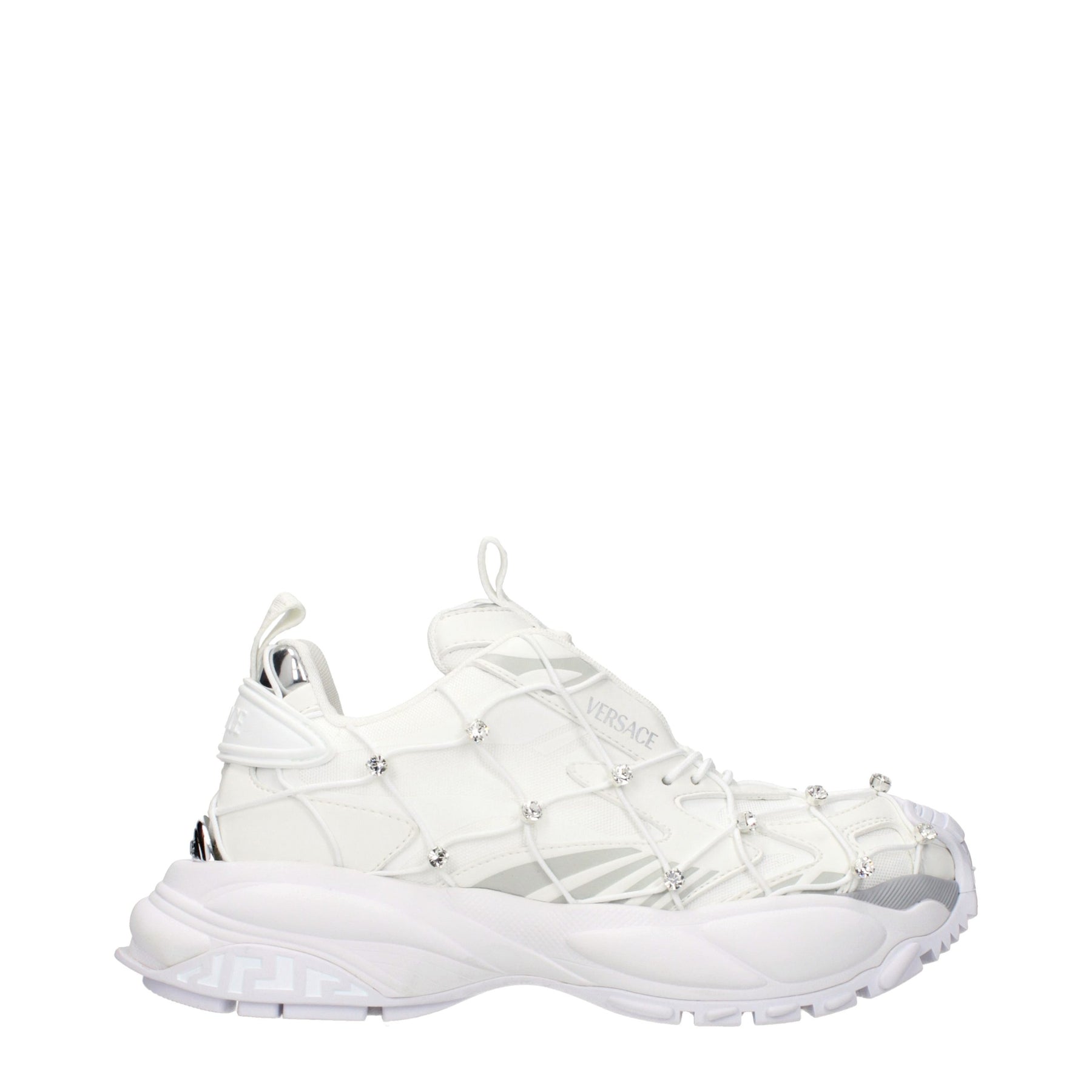 Versace White Fabric Sneakers | Regal Royce