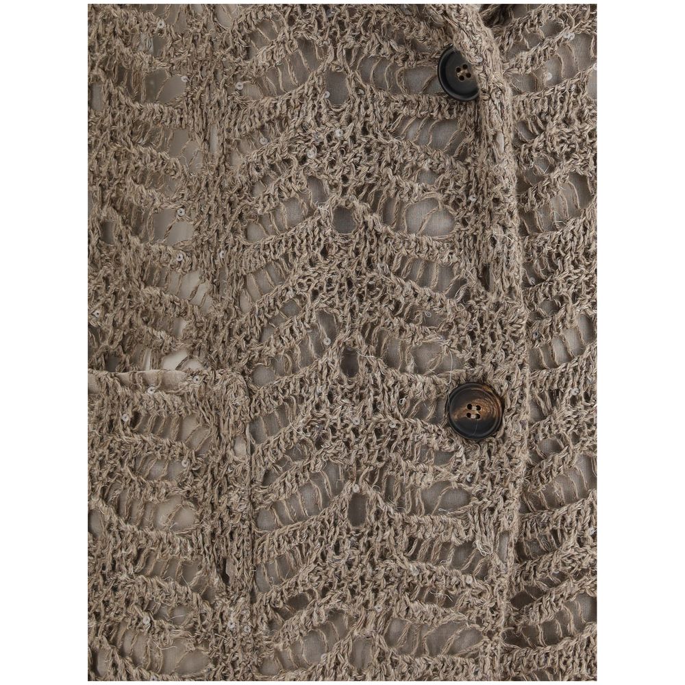 Brunello Cucinelli Brown Silk Blazer | Regal Royce