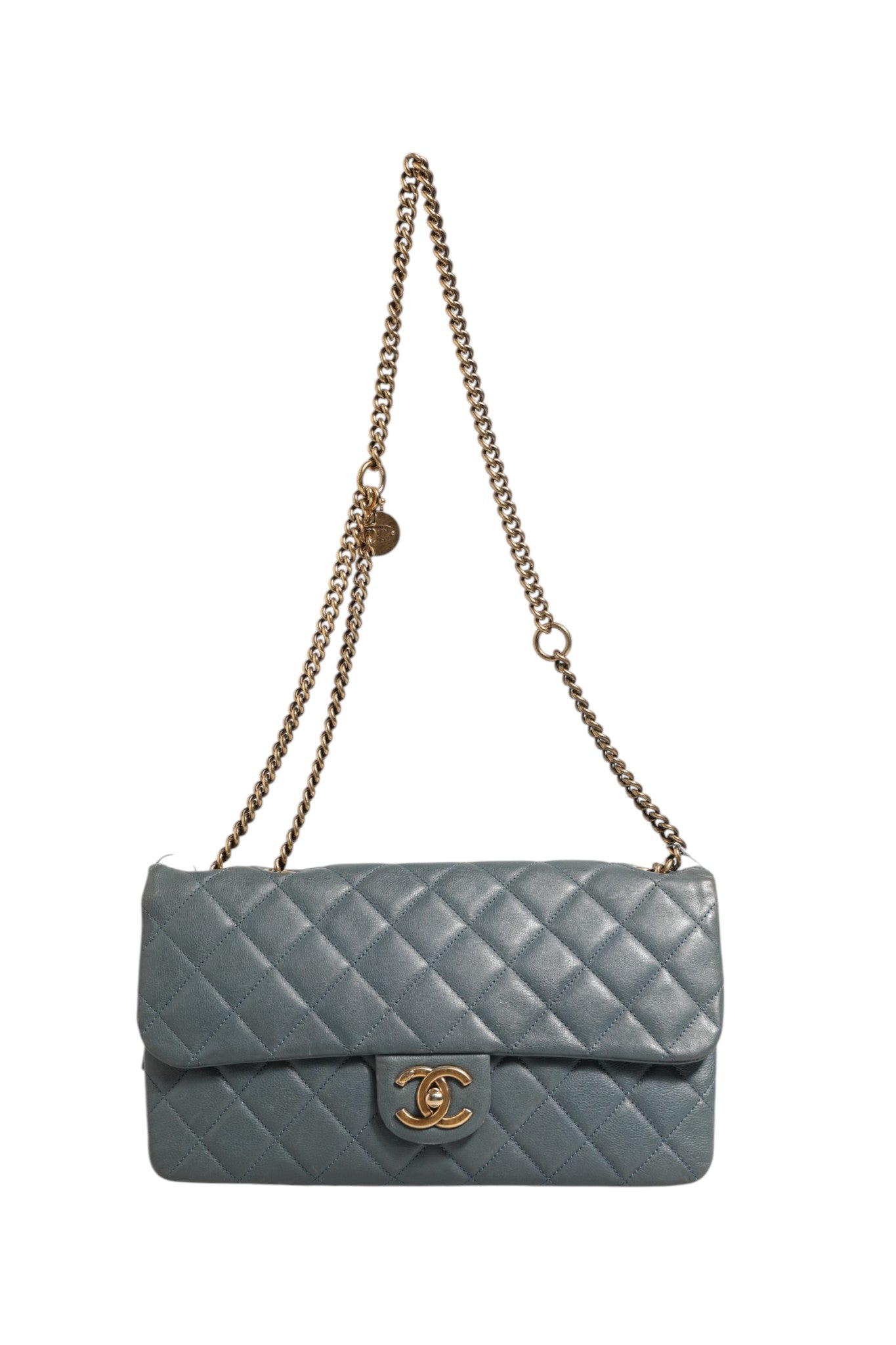 Chanel Blue Quilted Leather Crown Flap Shoulder Bag | Regal Royce