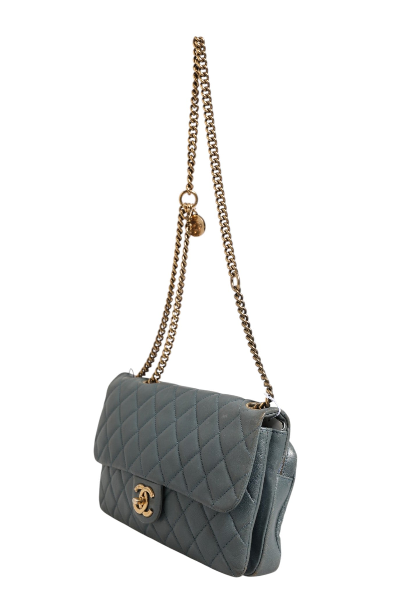 Chanel Blue Quilted Leather Crown Flap Shoulder Bag | Regal Royce