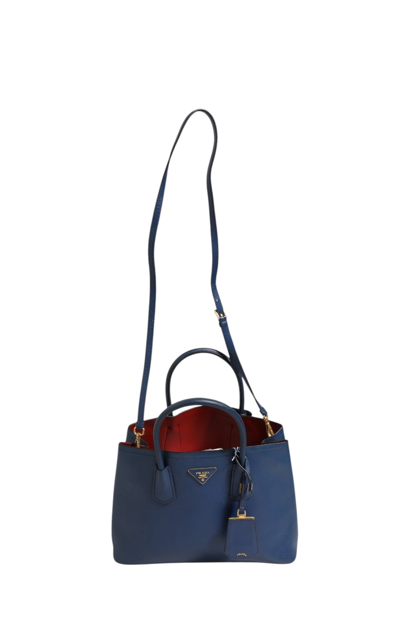 Prada Blue Saffiano Leather 2way Bag | Regal Royce