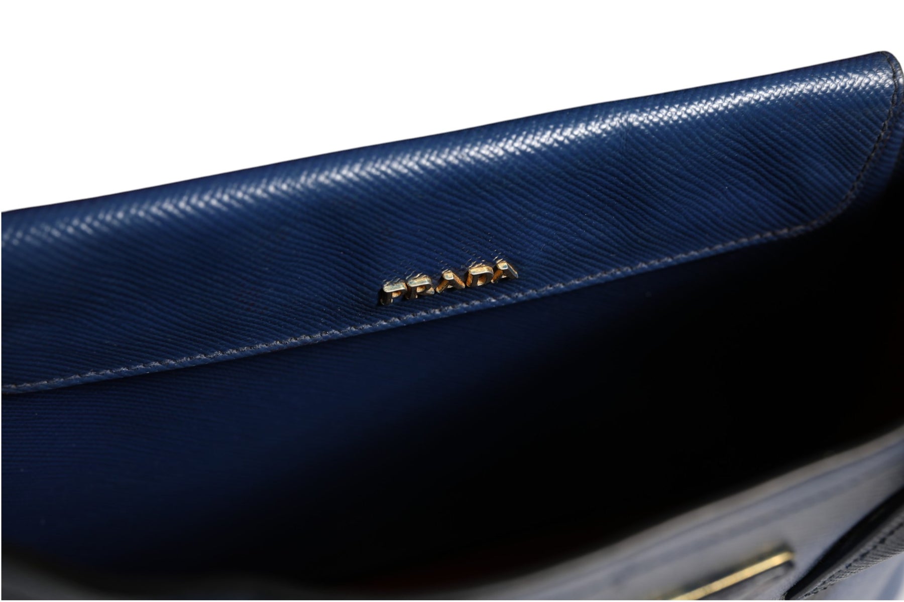 Prada Blue Saffiano Leather 2way Bag | Regal Royce