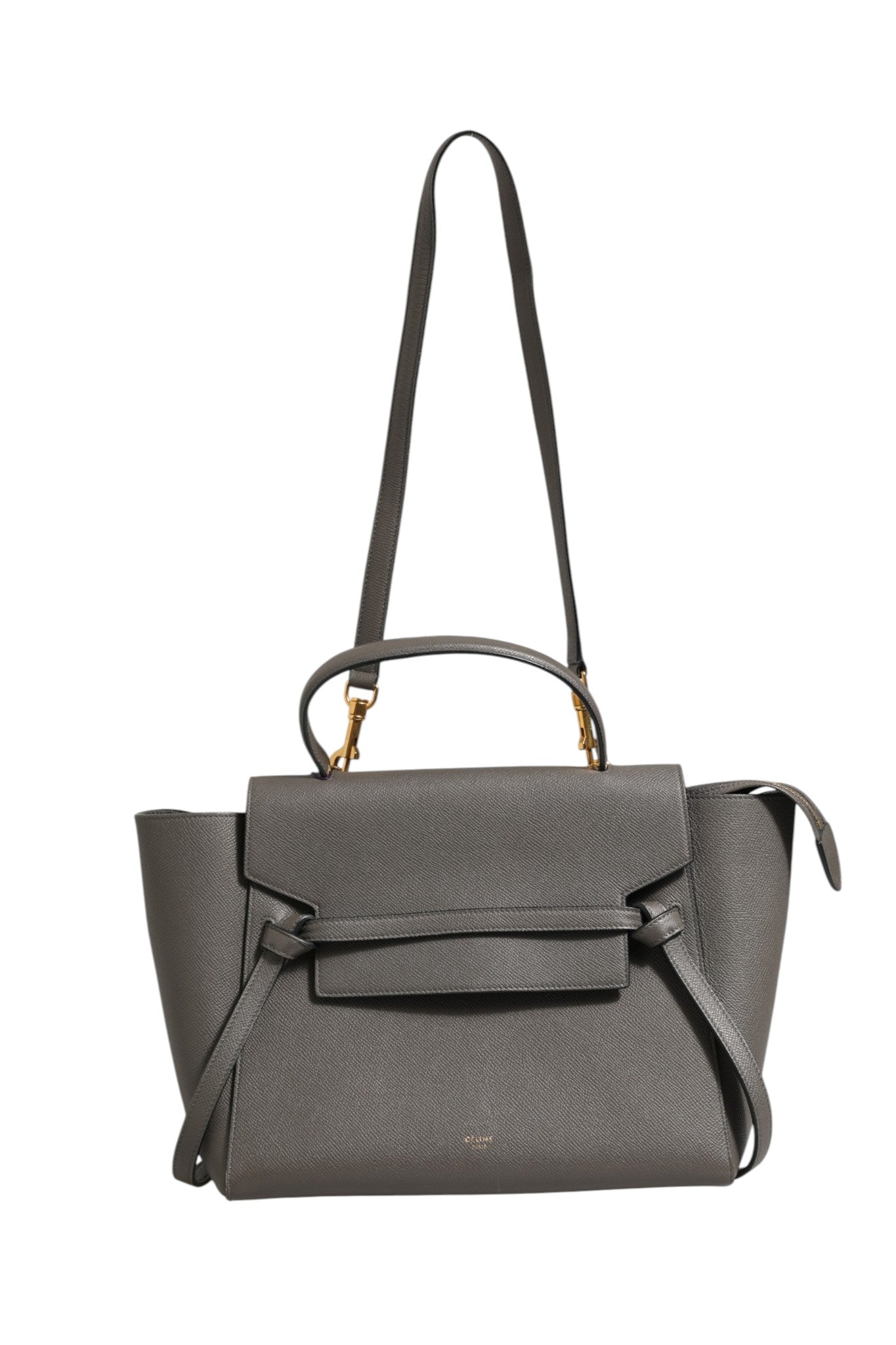 Celine Nano Belt Bag in Grained Calfskin Grey | Regal Royce