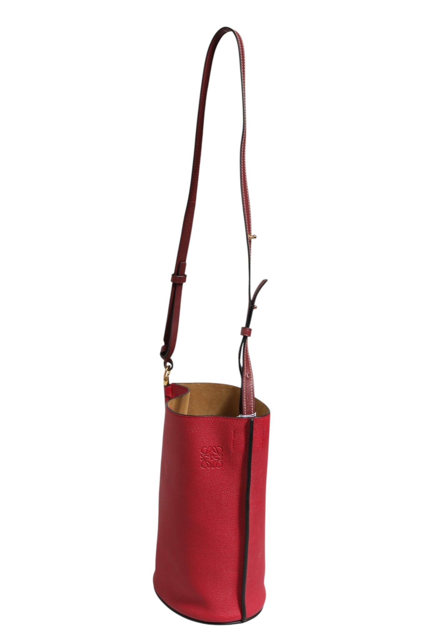 Loewe Gate Raspberry & Wine Leather Bucket Bag | Regal Royce