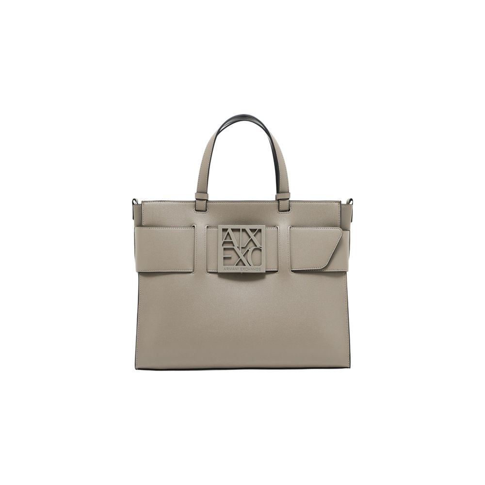 Armani Exchange Beige Artificial Leather Handbag | Regal Royce