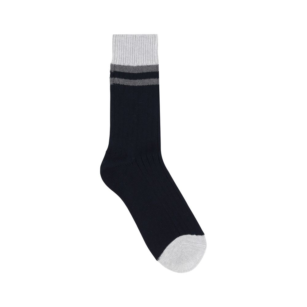 Brunello Cucinelli Black Cotton Socks | Regal Royce