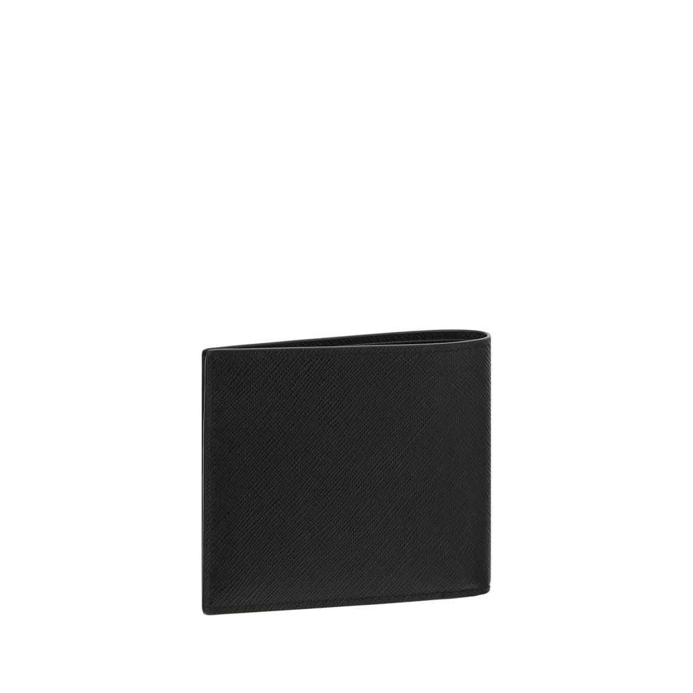 Prada Black Calf Leather Bos Taurus Wallet | Regal Royce
