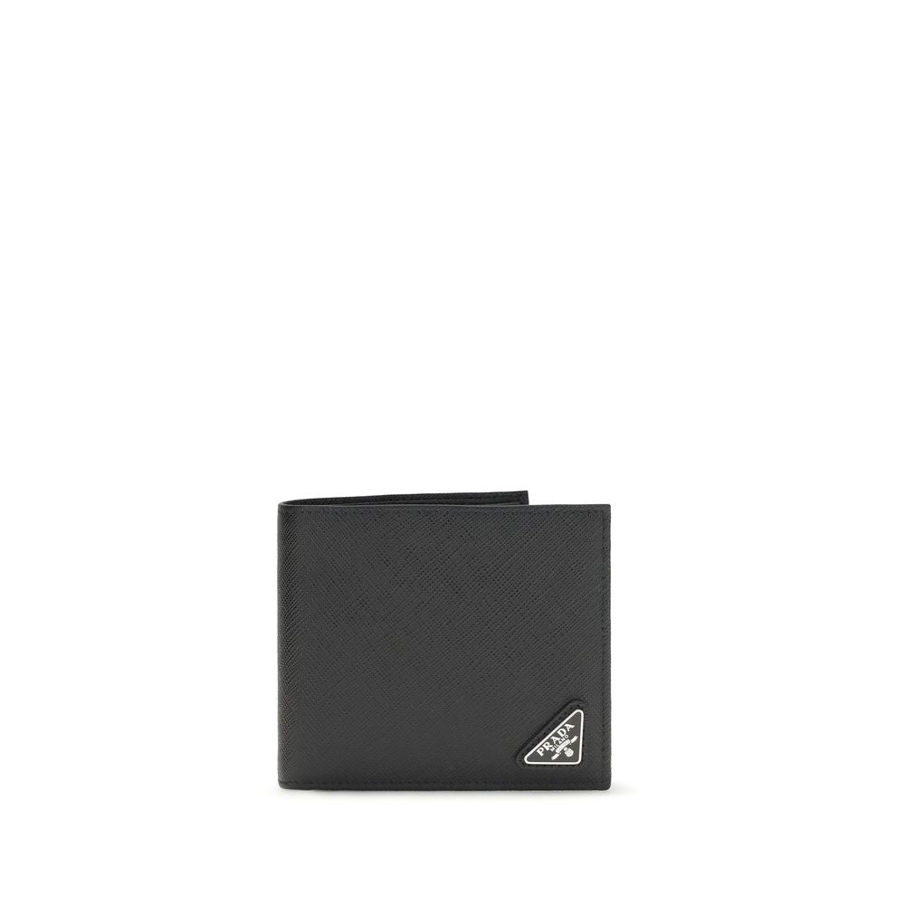 Prada Black Calf Leather Bos Taurus Wallet | Regal Royce