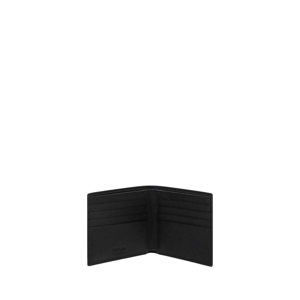 Prada Black Calf Leather Bos Taurus Wallet | Regal Royce