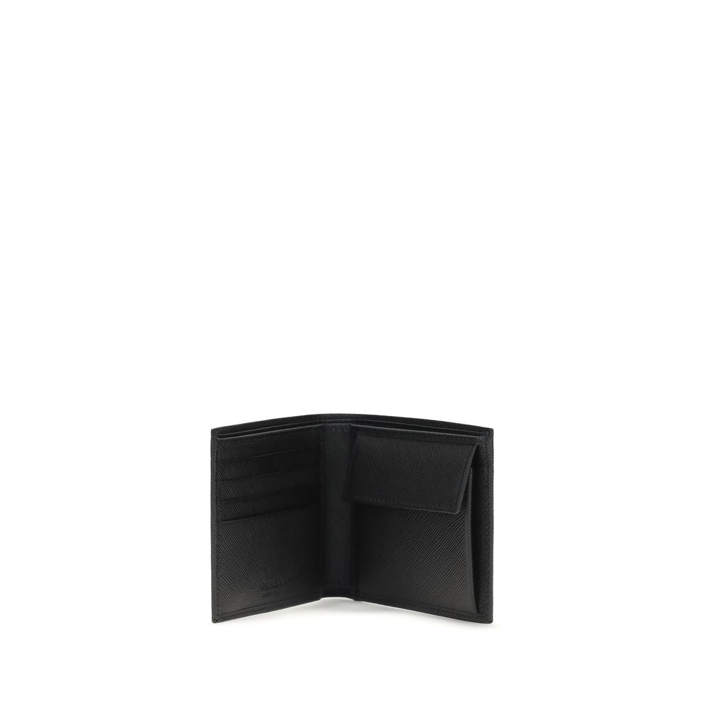 Prada Black Calf Leather Bos Taurus Wallet | Regal Royce