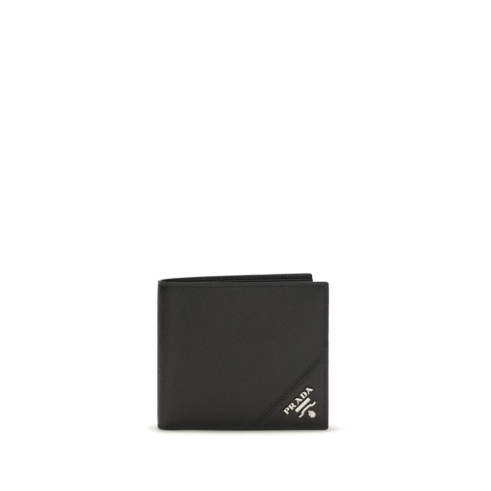 Prada Black Calf Leather Bos Taurus Wallet | Regal Royce