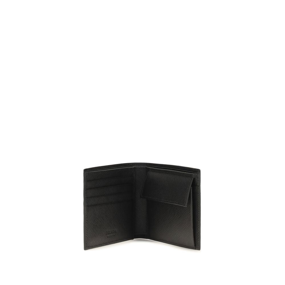 Prada Black Calf Leather Bos Taurus Wallet | Regal Royce