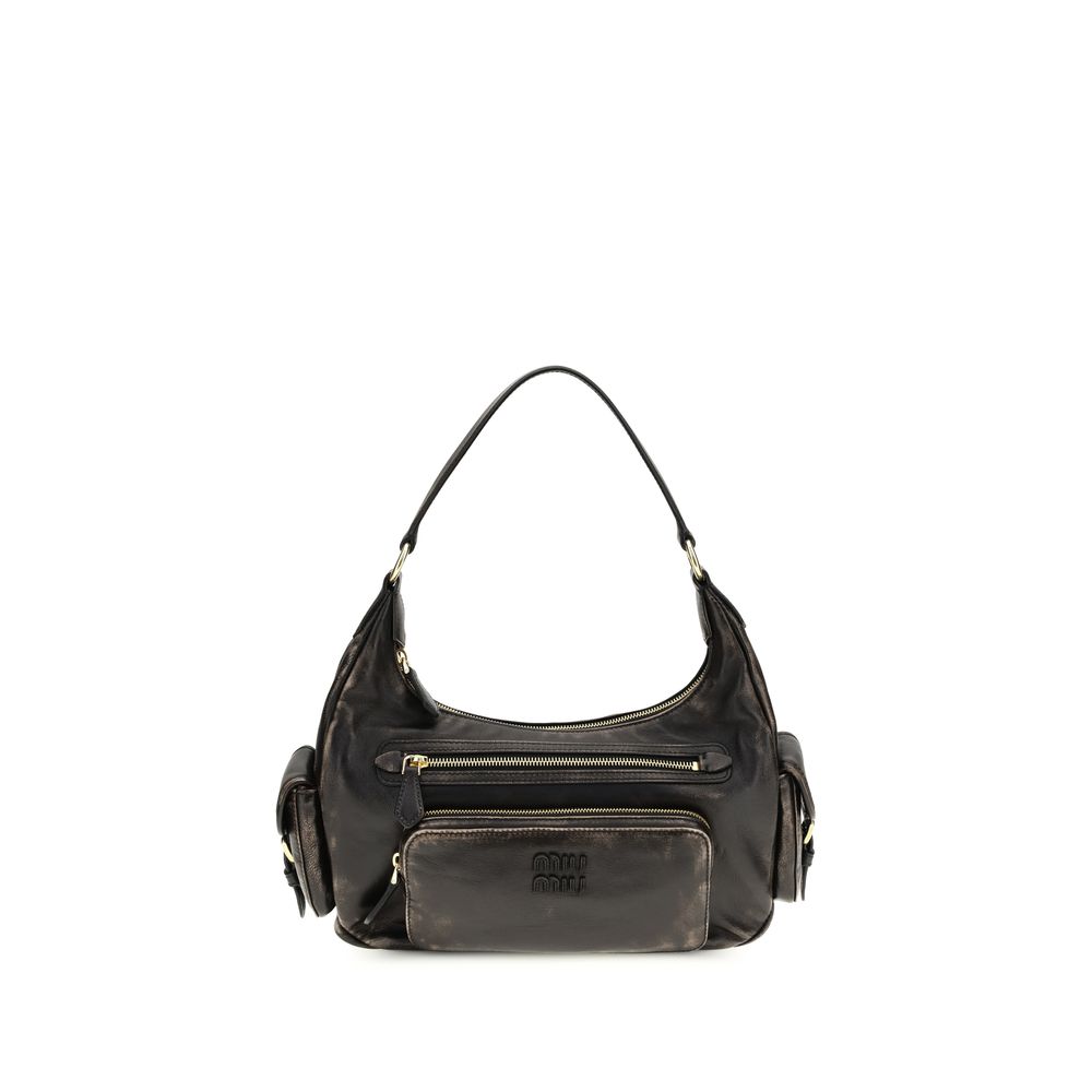 Miu Miu Brown Calf Leather Bos Taurus Shoulder Bag | Regal Royce