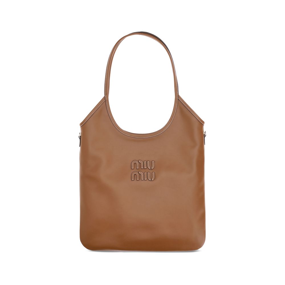 Miu Miu Brown Calf Leather Bos Taurus Shoulder Bag | Regal Royce