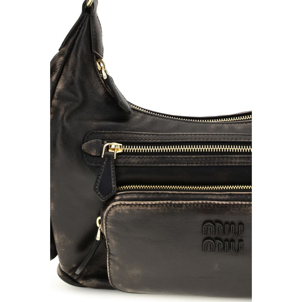 Miu Miu Brown Calf Leather Bos Taurus Shoulder Bag | Regal Royce