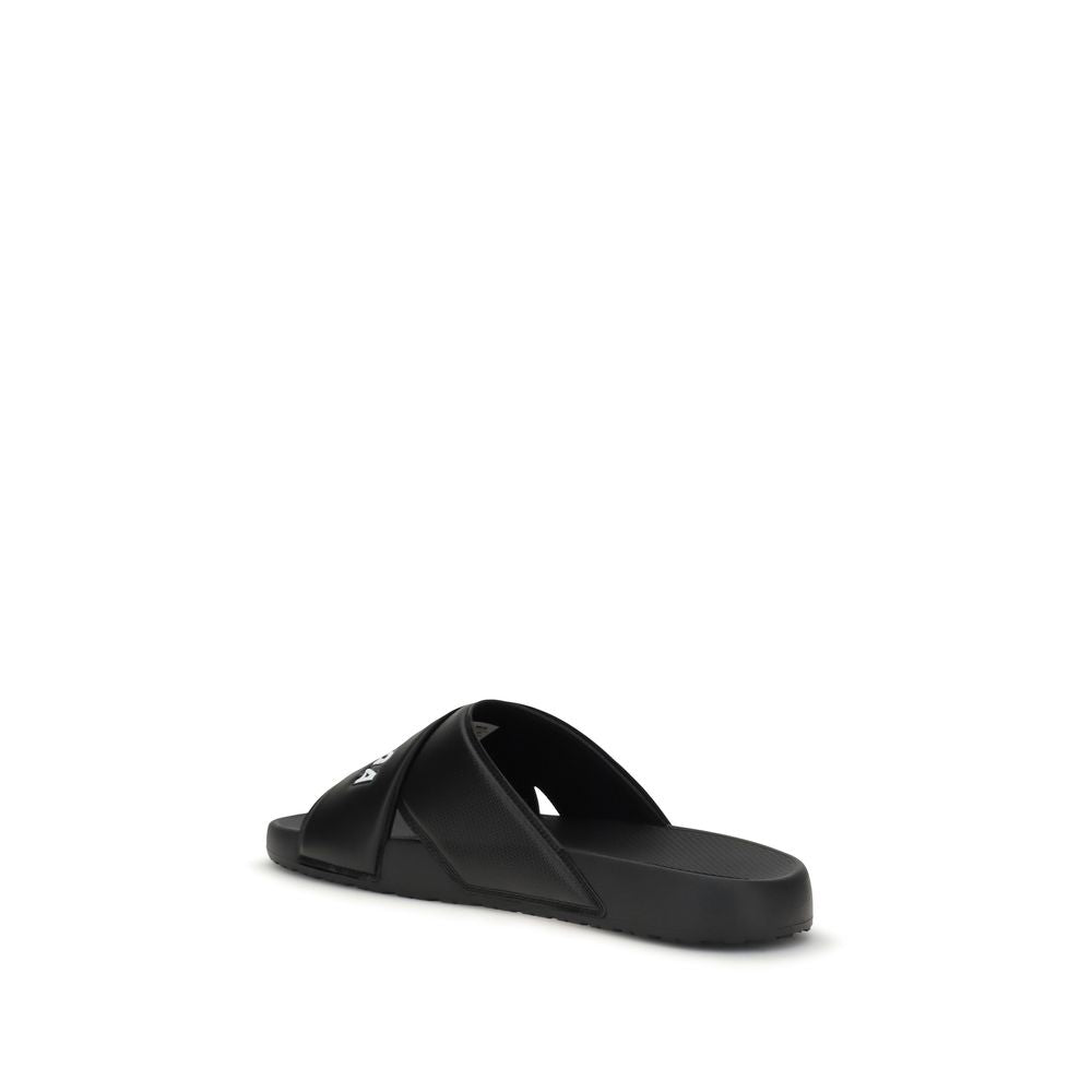 Balenciaga Black Rubber Sandals | Regal Royce