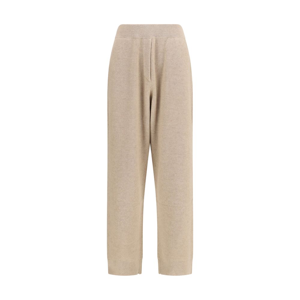 Brunello Cucinelli Beige Cashmere Casual Pants | Regal Royce
