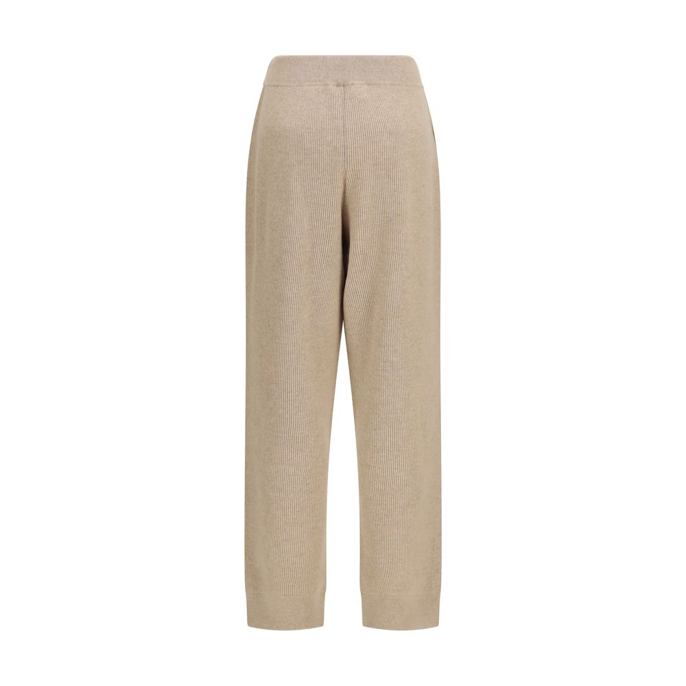 Brunello Cucinelli Beige Cashmere Casual Pants | Regal Royce