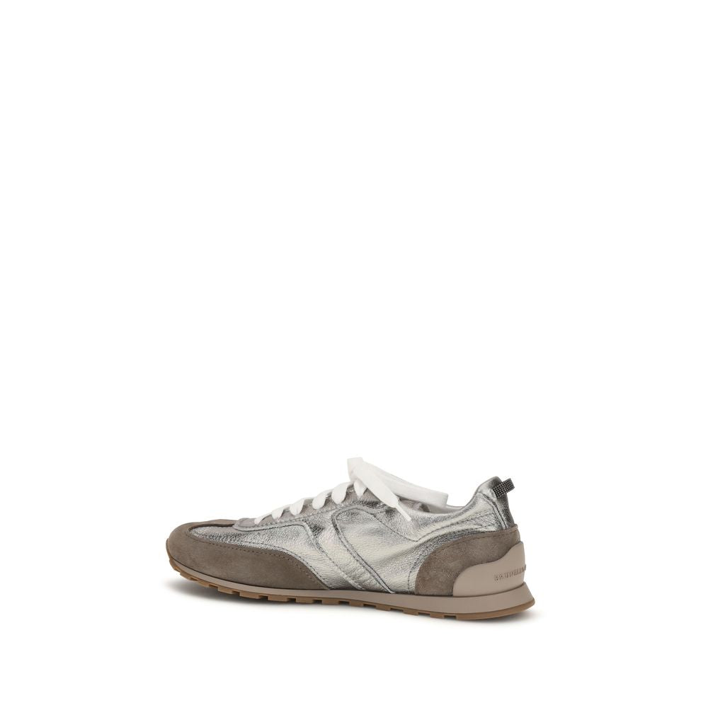 Brunello Cucinelli Multicolor Calf Leather Bos Taurus Athletic Sneakers | Regal Royce
