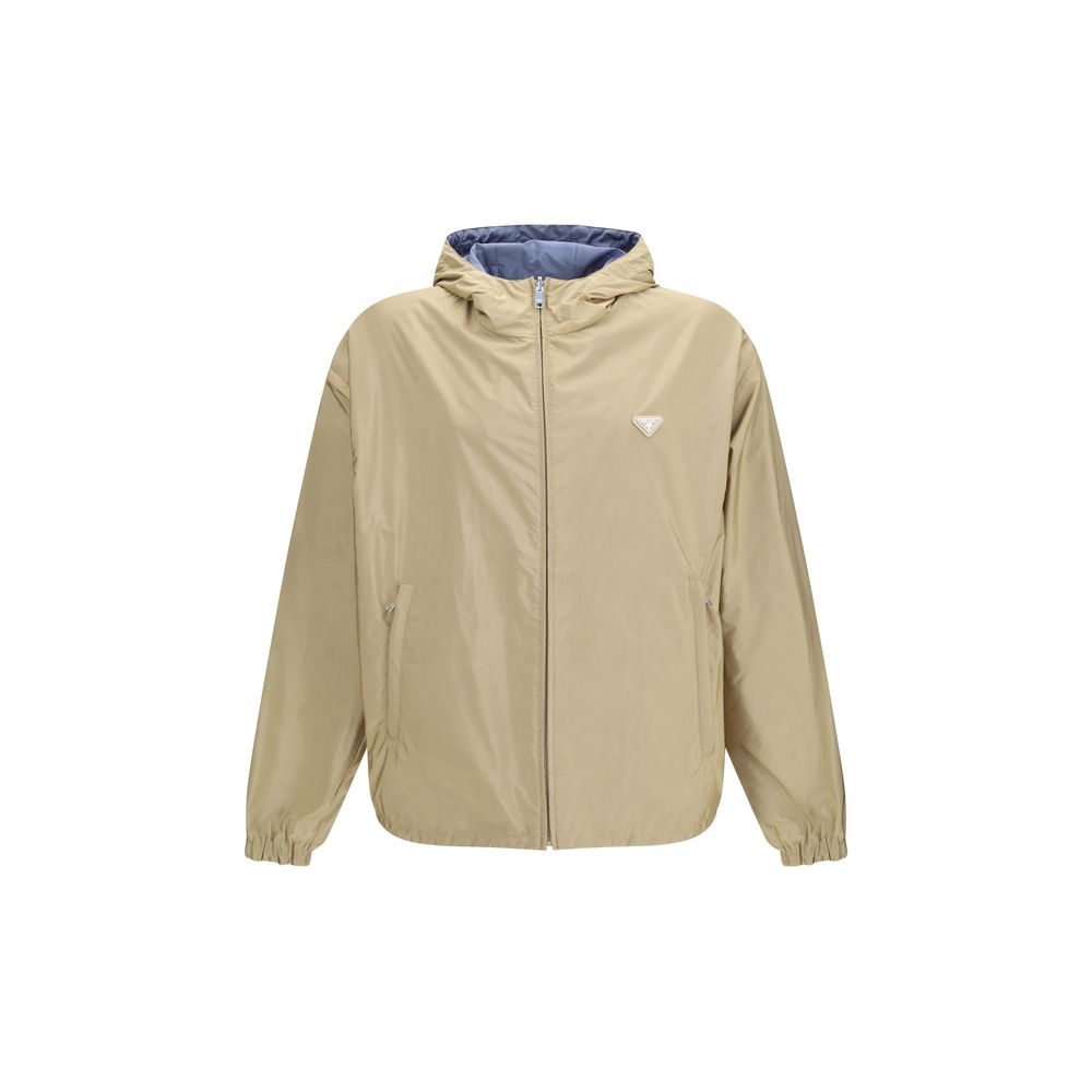 Prada Beige Recycled Polyamide Shell Jacket | Regal Royce
