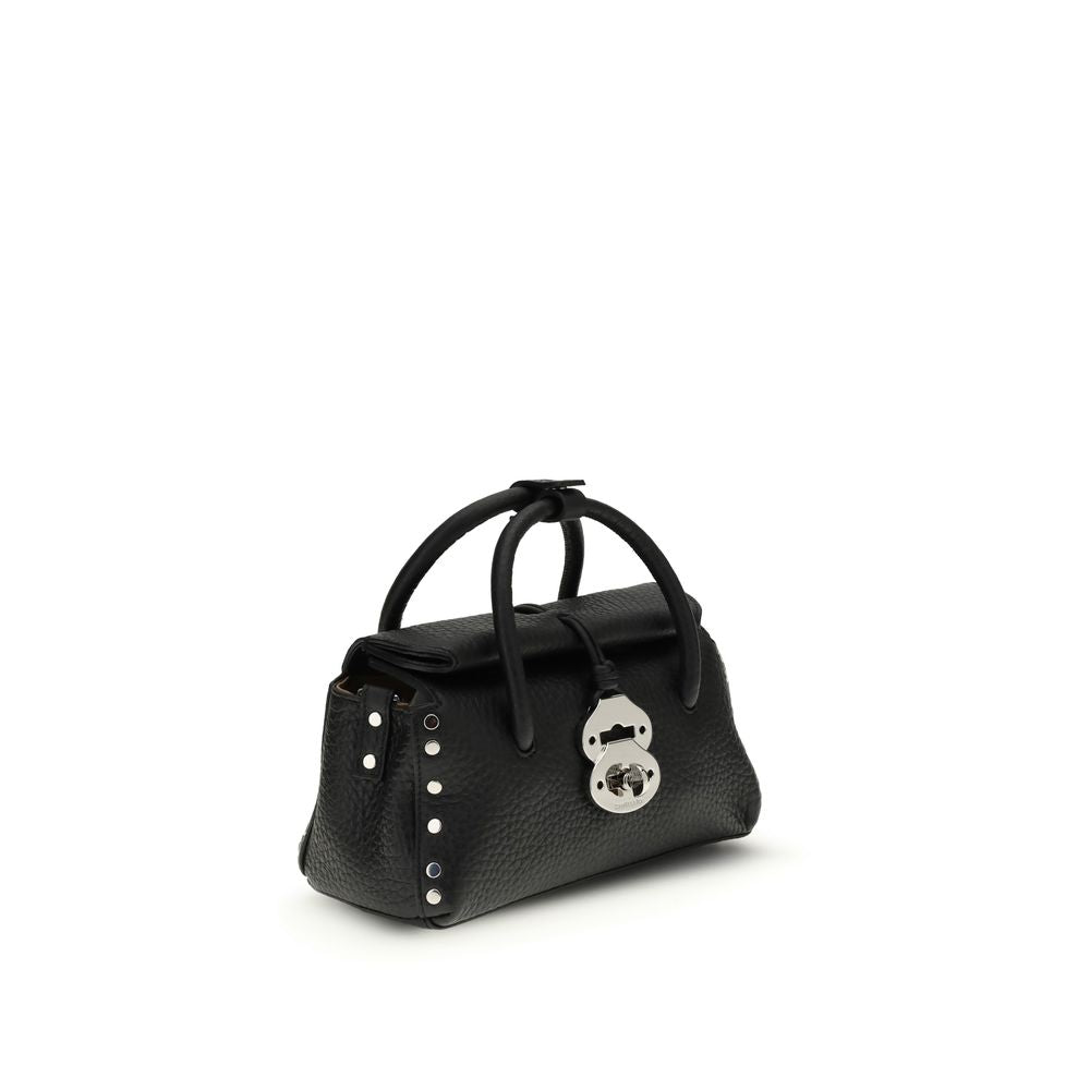 Zanellato Black Calf Leather Bos Taurus Handbag | Regal Royce