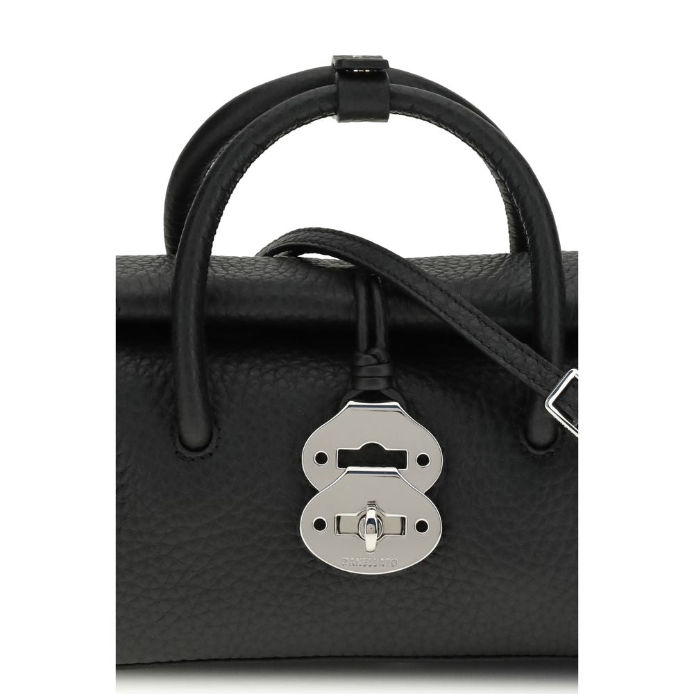 Zanellato Black Calf Leather Bos Taurus Handbag | Regal Royce