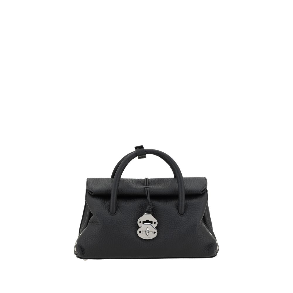 Zanellato Black Calf Leather Bos Taurus Shoulder Bag | Regal Royce