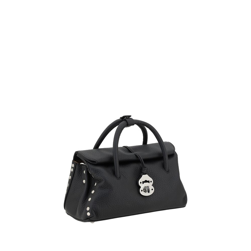 Zanellato Black Calf Leather Bos Taurus Shoulder Bag | Regal Royce