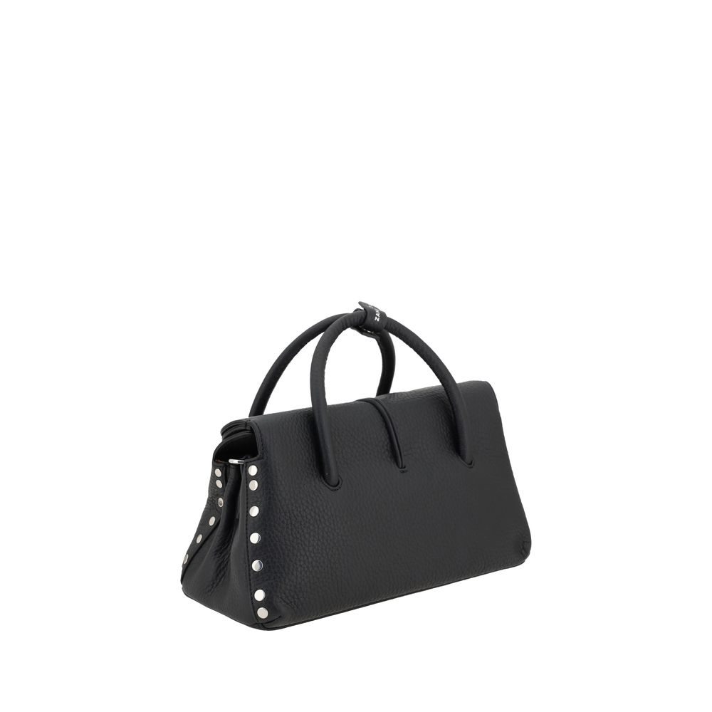 Zanellato Black Calf Leather Bos Taurus Shoulder Bag | Regal Royce
