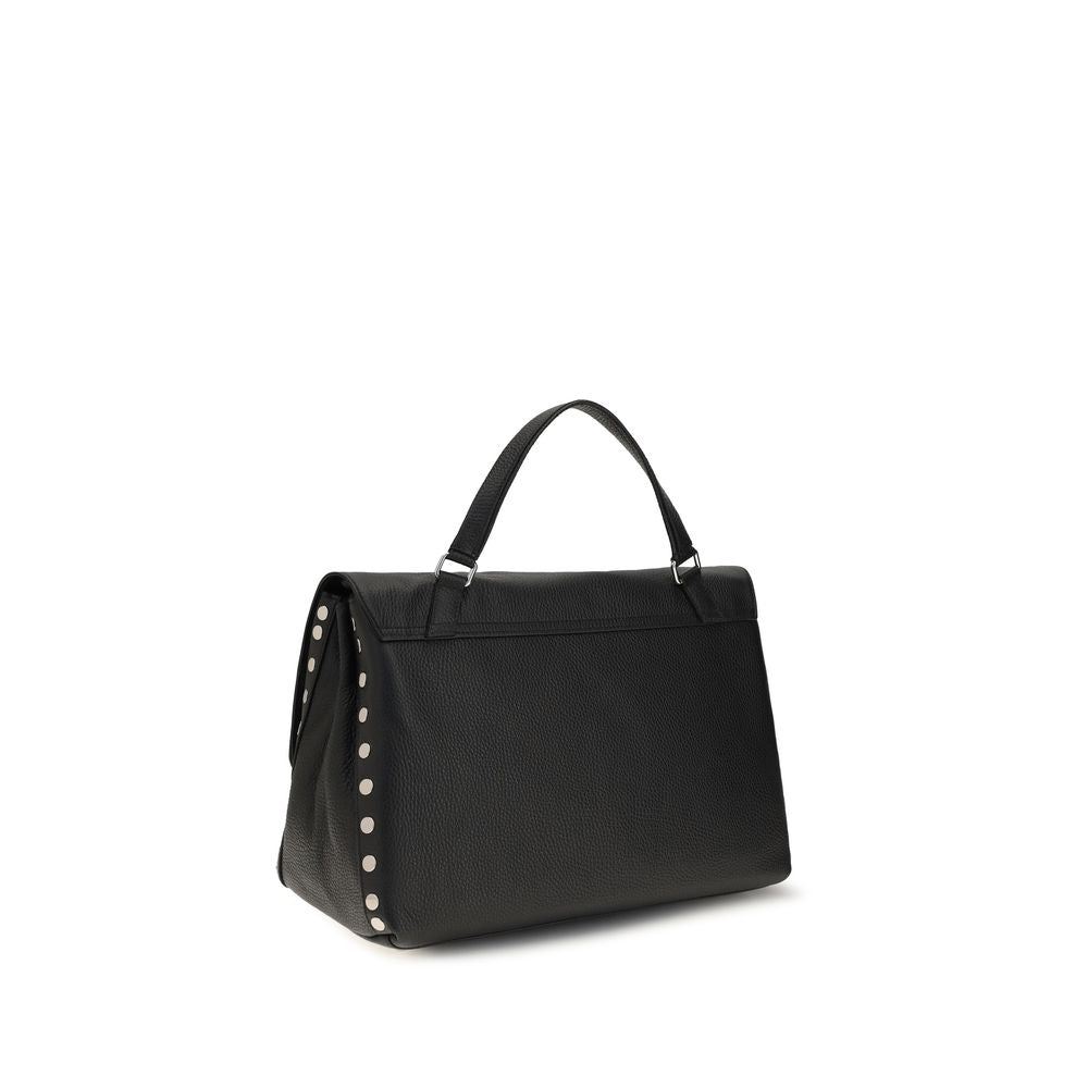 Zanellato Black Calf Leather Bos Taurus Handbag | Regal Royce