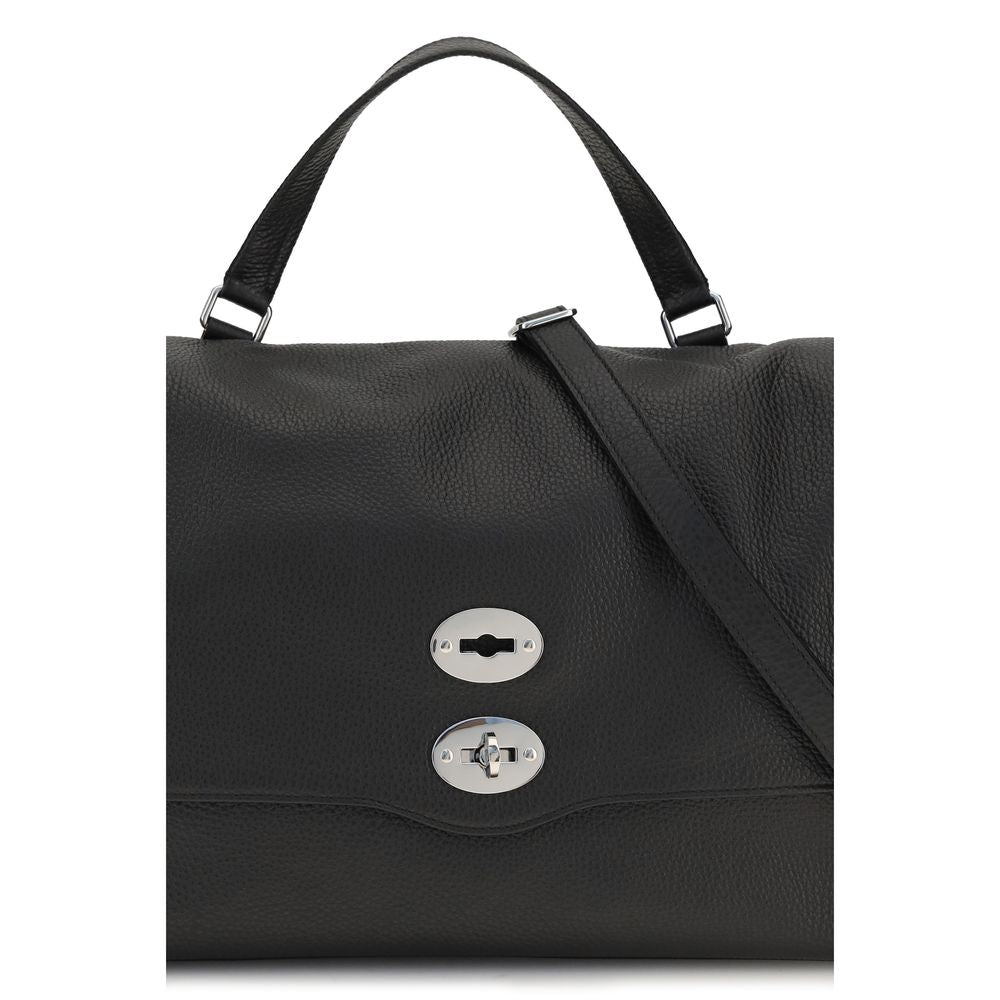 Zanellato Black Calf Leather Bos Taurus Handbag | Regal Royce