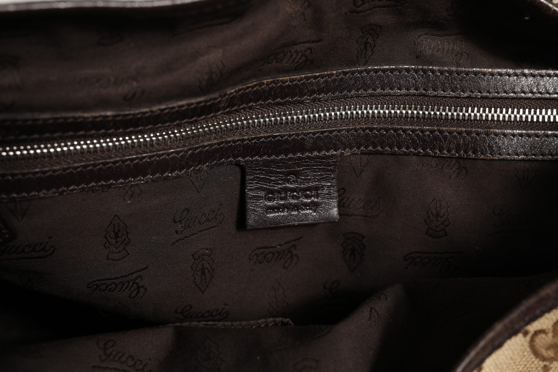Gucci Beige and Black Canvas Twins Medium Tote Bag | Regal Royce