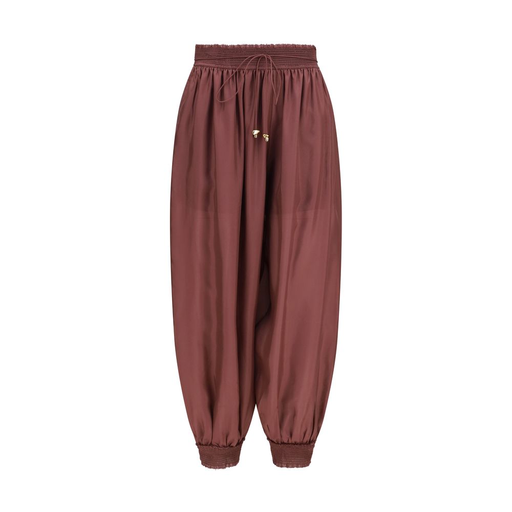 Zimmermann Bordeaux Silk Casual Pants | Regal Royce