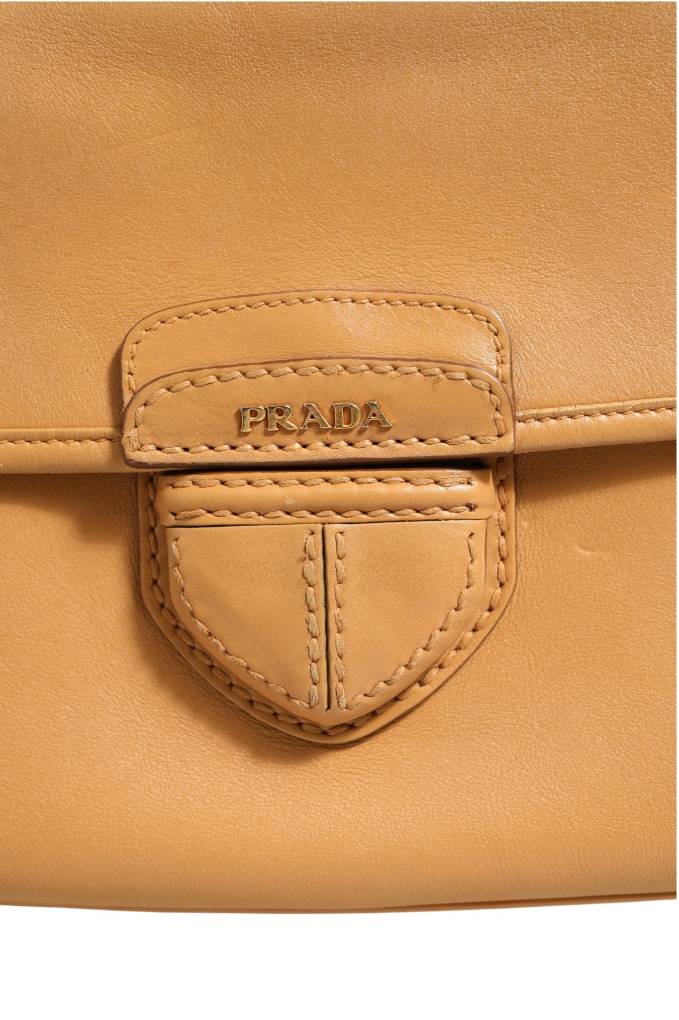 Prada Sidonie Beige Pebble Leather shoulder bag | Regal Royce