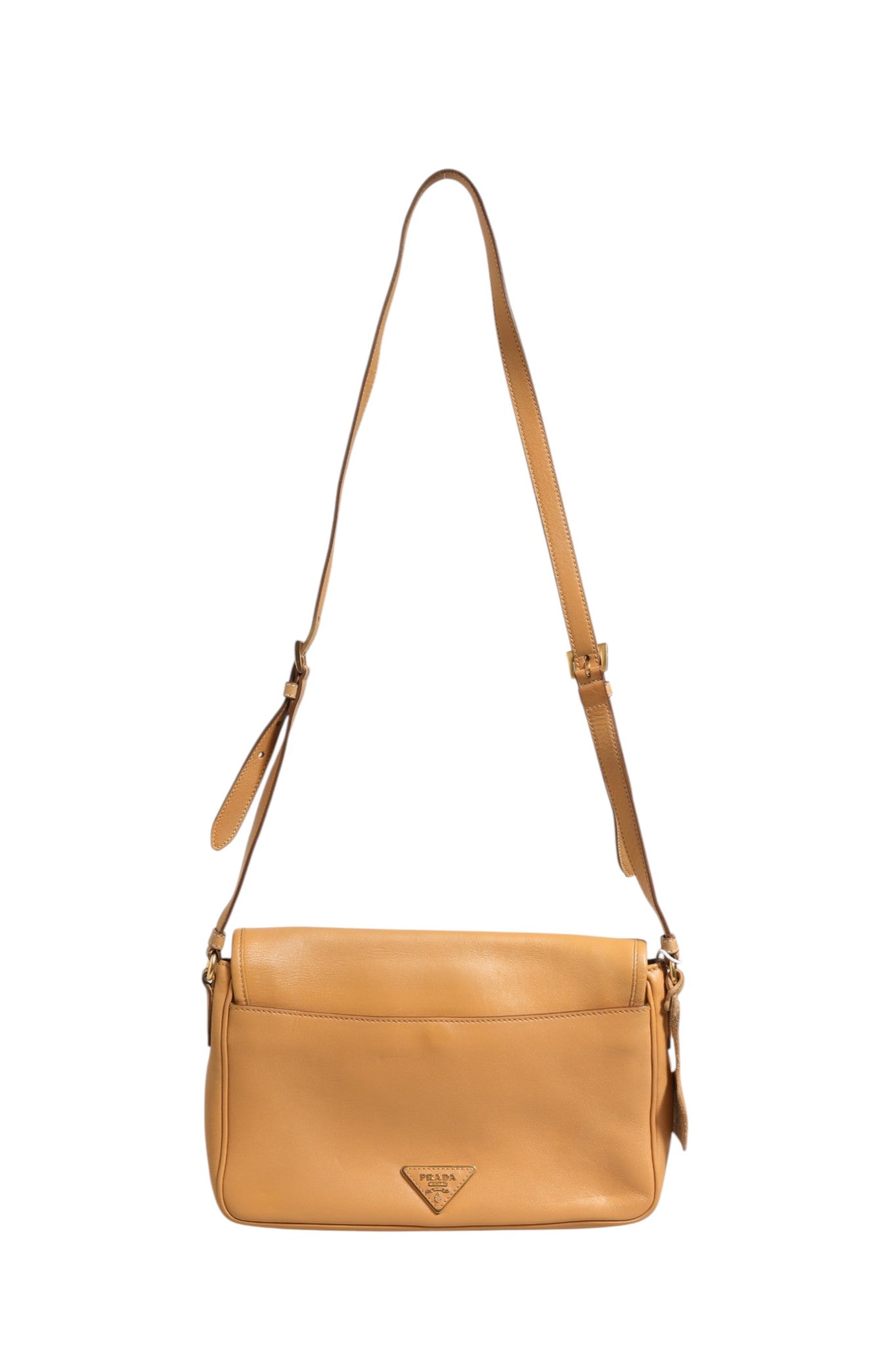 Prada Sidonie Beige Pebble Leather shoulder bag | Regal Royce