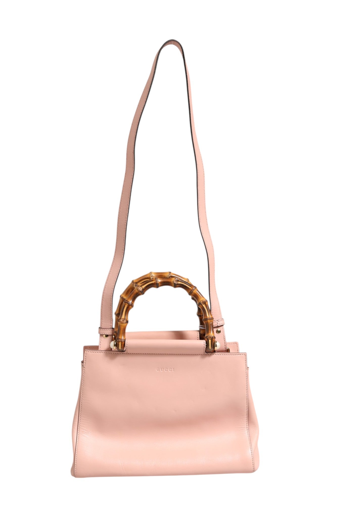 Gucci Pink And White Calfskin Small Nymphaea Top Handle Bag | Regal Royce