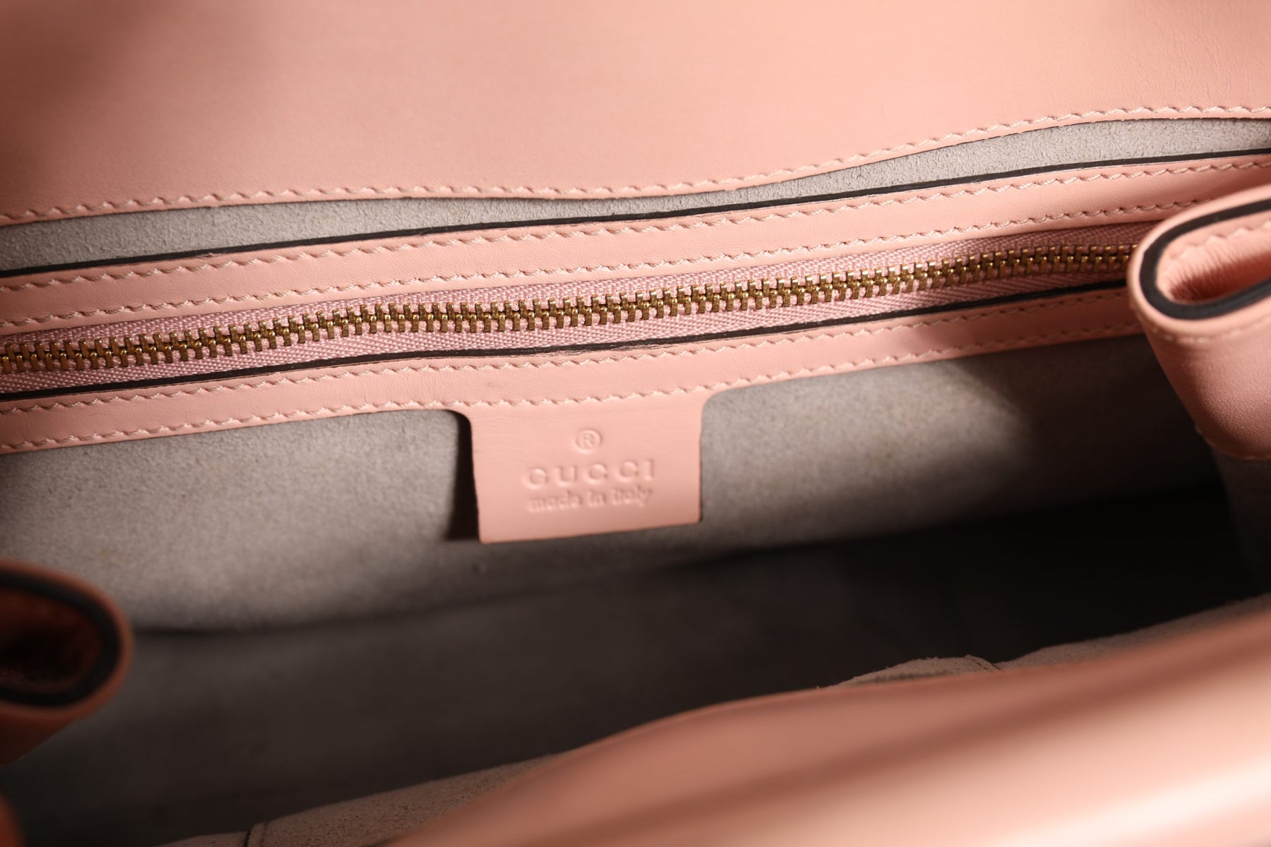 Gucci Pink And White Calfskin Small Nymphaea Top Handle Bag | Regal Royce