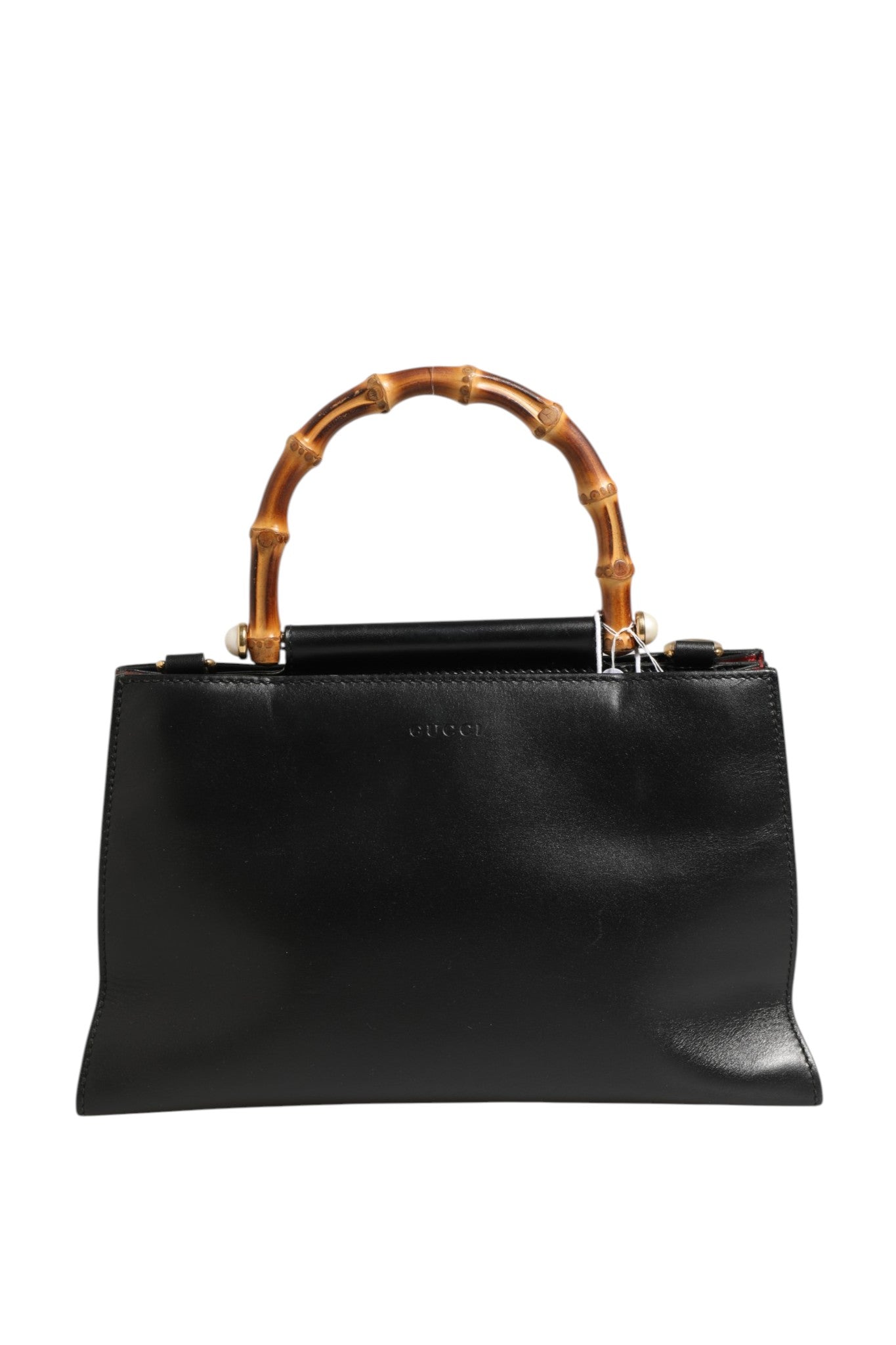 Gucci Nymphaea Bamboo Top Handle Leather Bag | Regal Royce