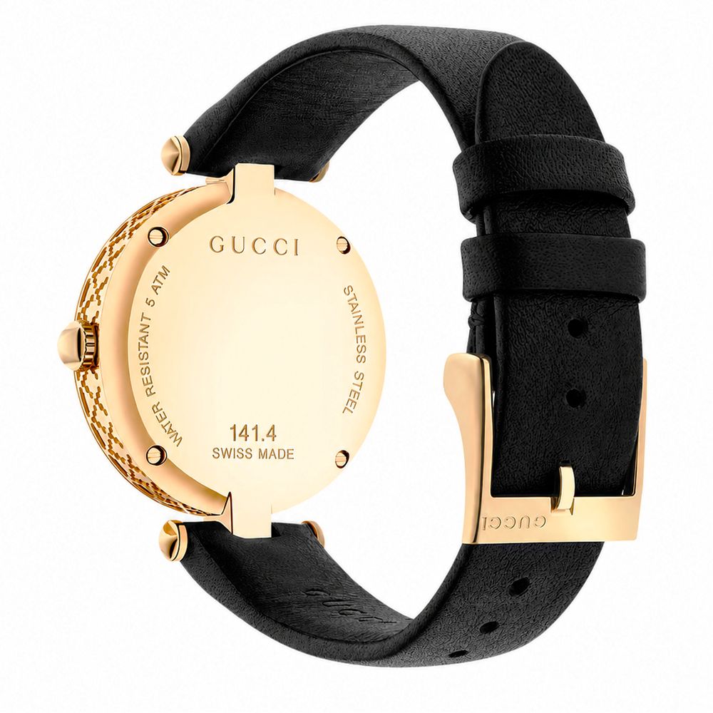 Gucci Black Leather Dress Watch | Regal Royce
