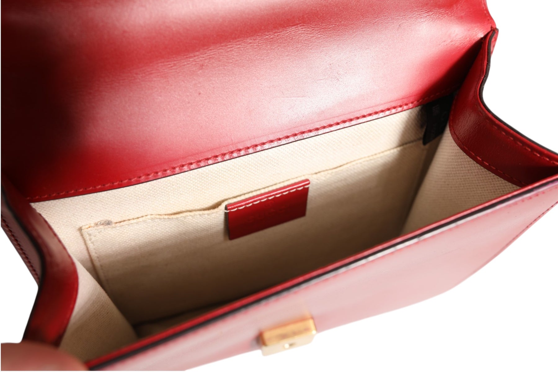Gucci Marmont small shoulder bag in Rosso Ancora red leather | Regal Royce