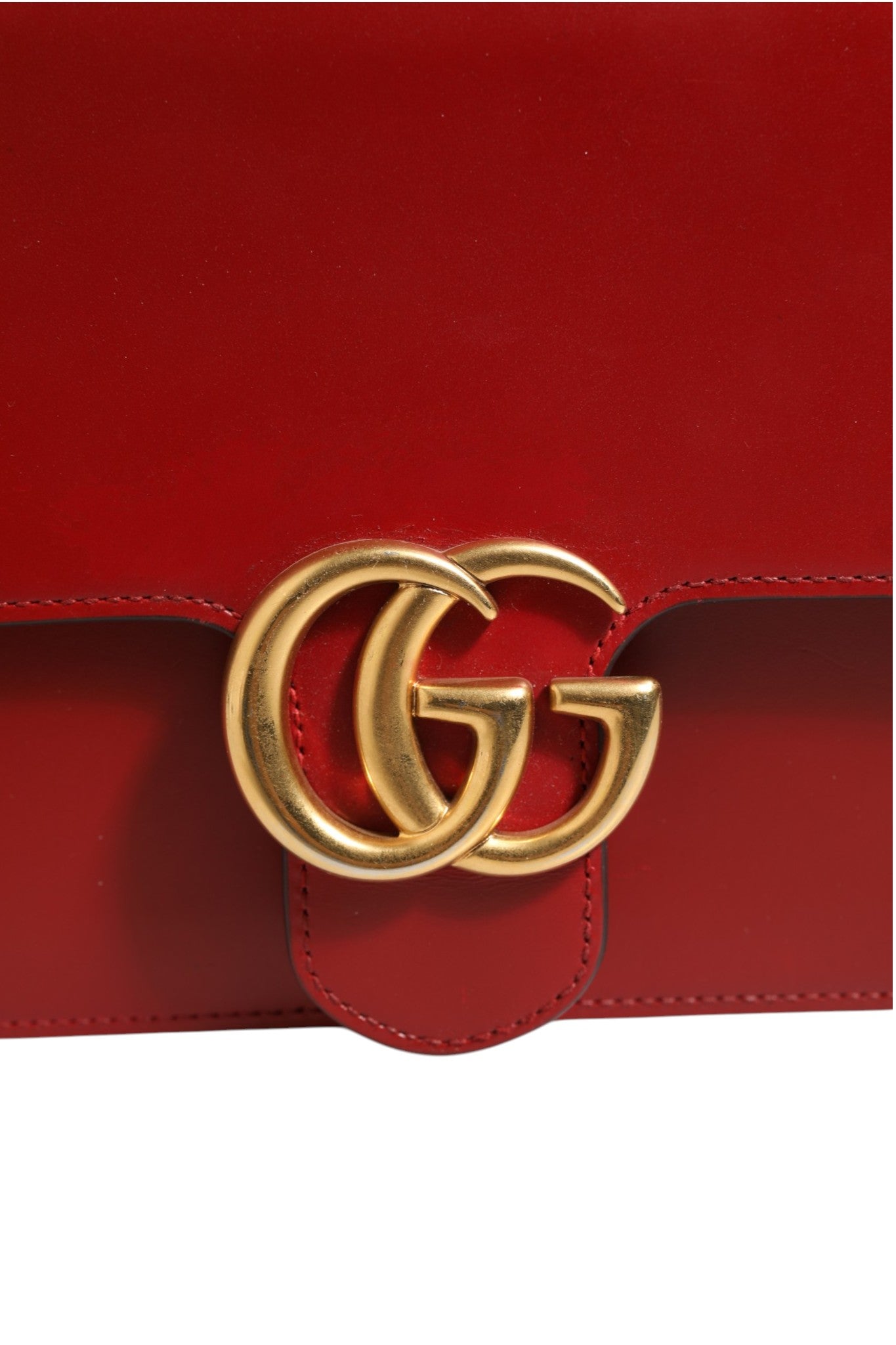 Gucci Marmont small shoulder bag in Rosso Ancora red leather | Regal Royce