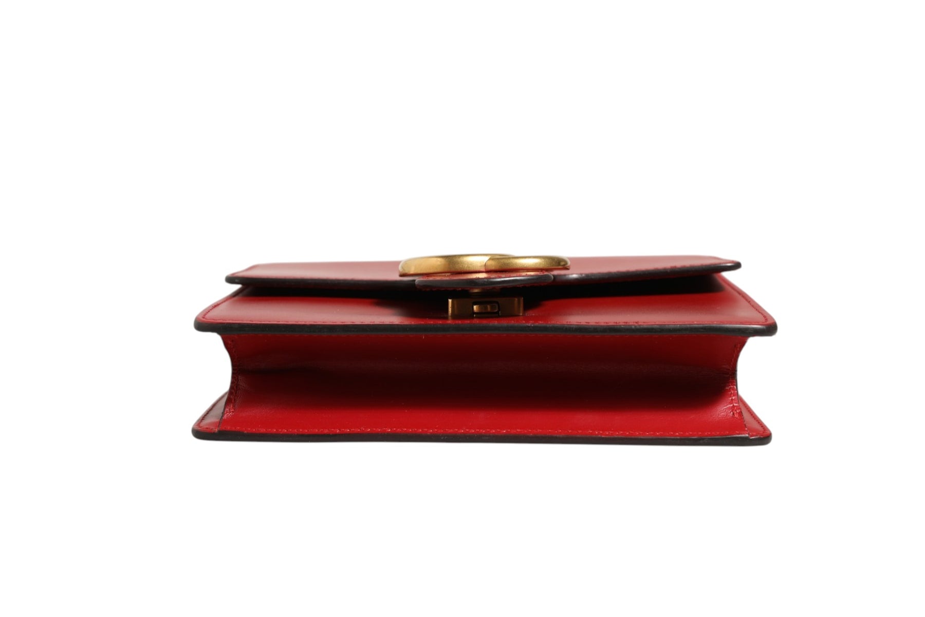 Gucci Marmont small shoulder bag in Rosso Ancora red leather | Regal Royce