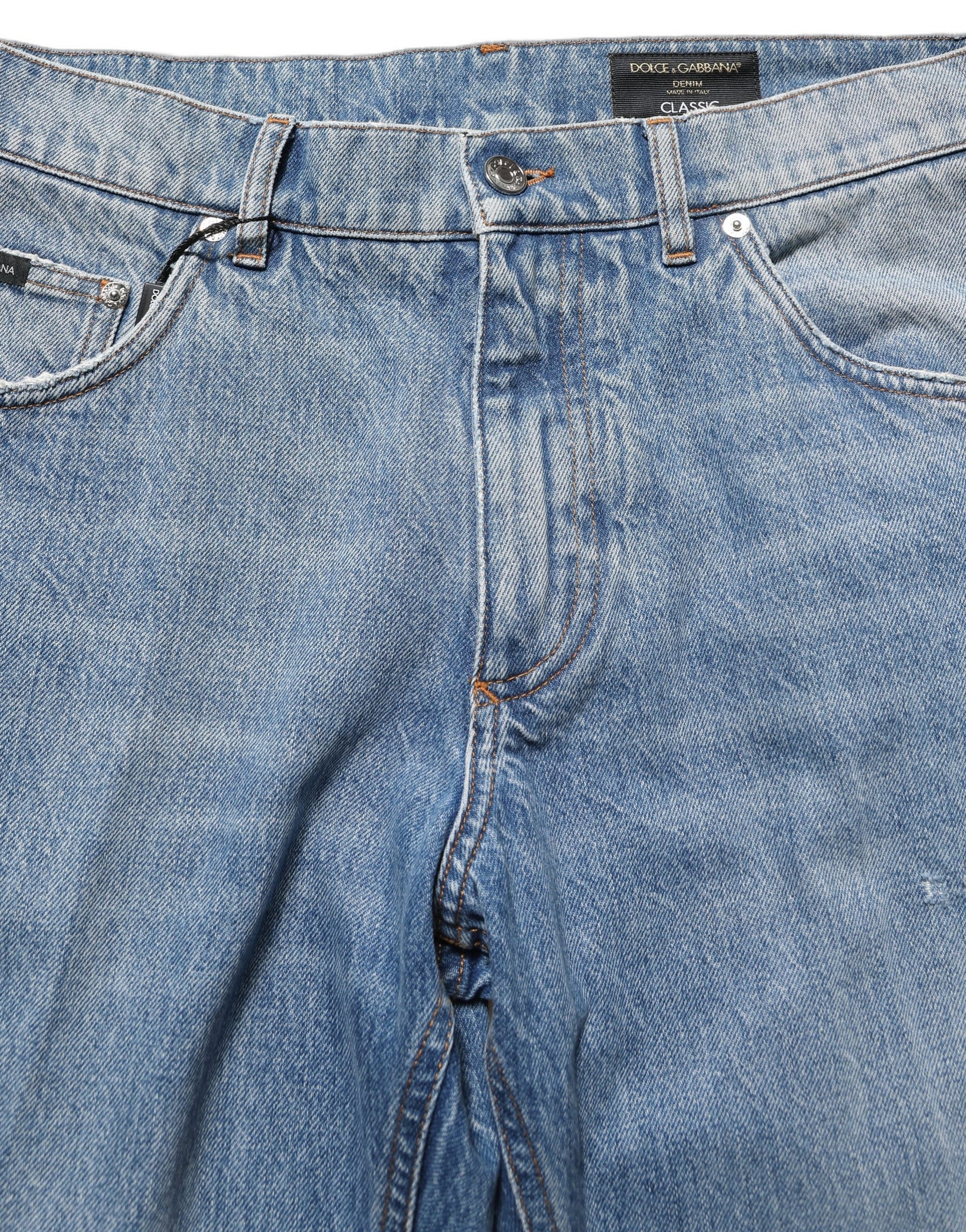 Dolce & Gabbana Light Blue Washed MidWaist Classic Denim Jeans | Regal Royce