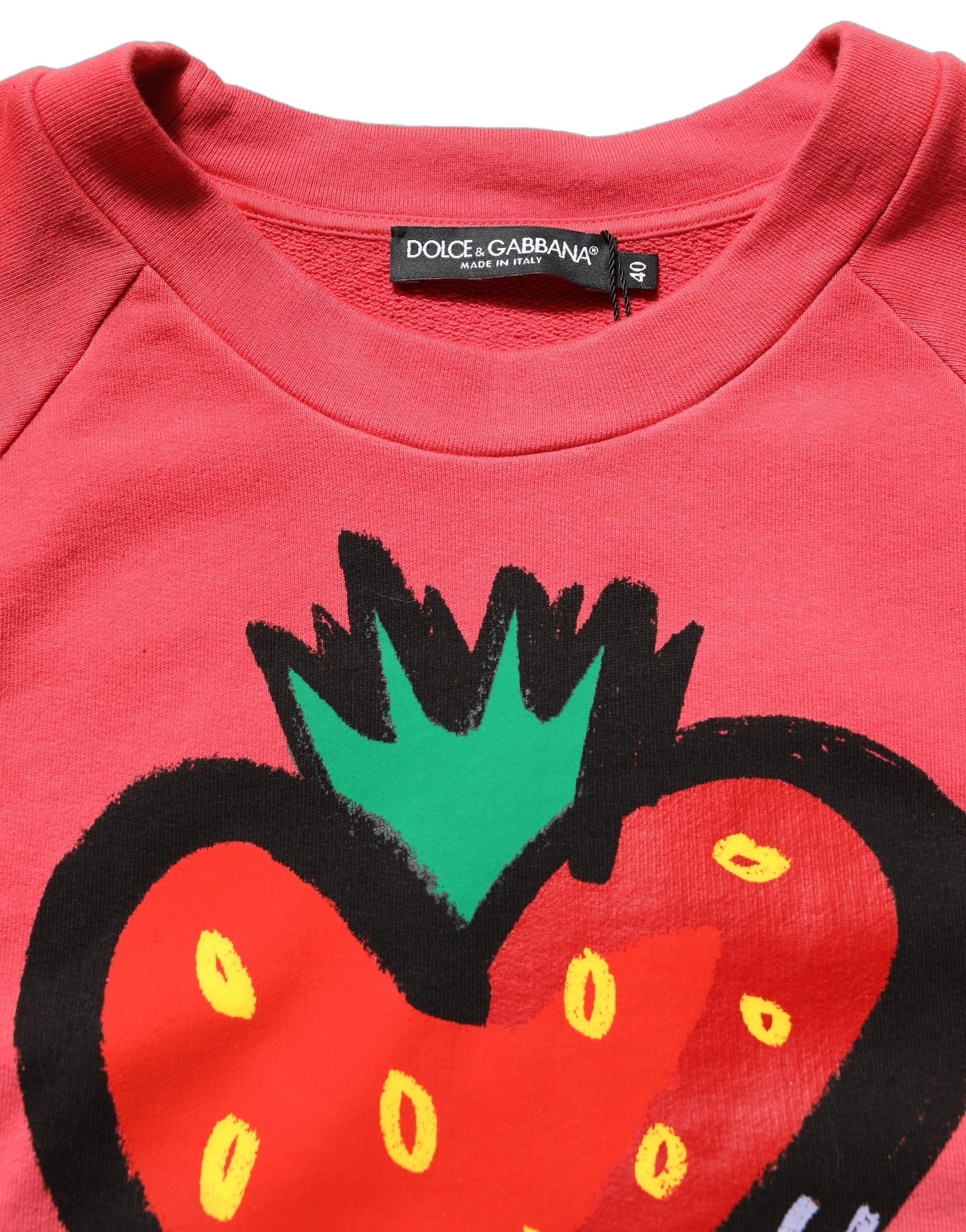 Dolce & Gabbana Multicolor StrawberryPrint Sweatshirt Sweater | Regal Royce